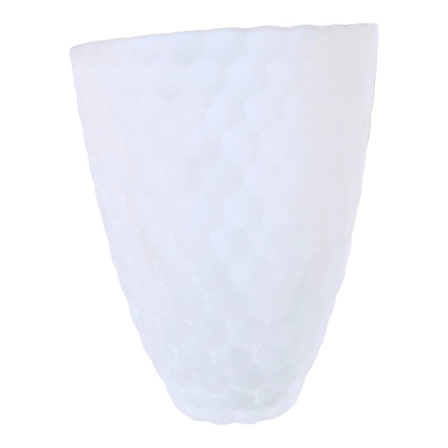 Orrefors Frosted Raspberry Vase For Sale