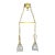 1910s Mission Brass Double Pendant Light For Sale