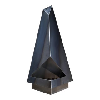 Steel Fire Pit Chiminea Outdoor Fireplace by Koby Knoll Click For Sale