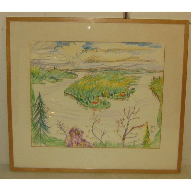 Modern 1957 Ozark Spring Modernist Drawing For Sale - Image 3 of 13