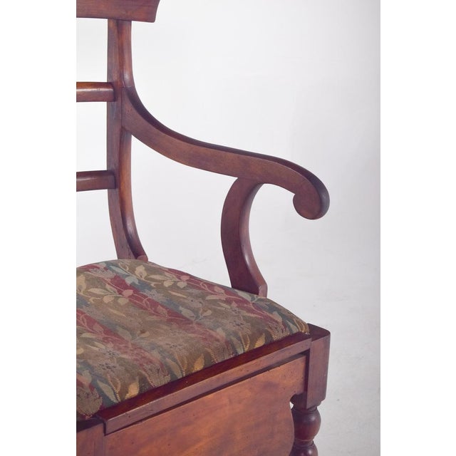 Chair with Striped Upholstery, 19th Century For Sale - Image 4 of 11