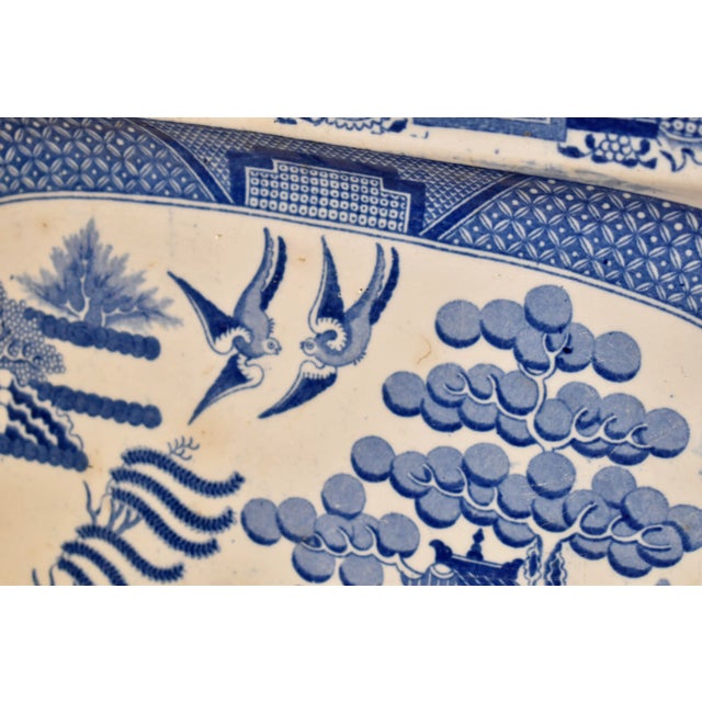 19th Century 19th Century Blue Willow Platter For Sale - Image 5 of 10