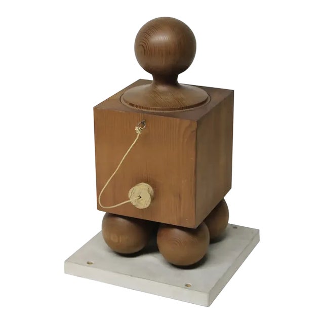 Mid 20th Century Wood Block Sculpture For Sale