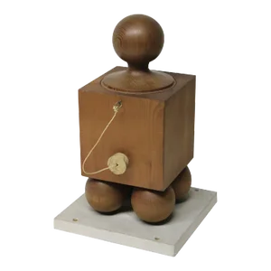 Mid 20th Century Wood Block Sculpture