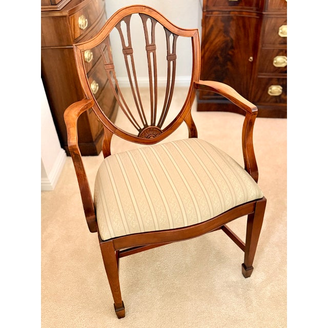 Vintage Thomasville Chair Company Mahogany Duncan Phyfe-Stye Dining Room Table and Chairs For Sale In Monterey, CA - Image 6 of 7
