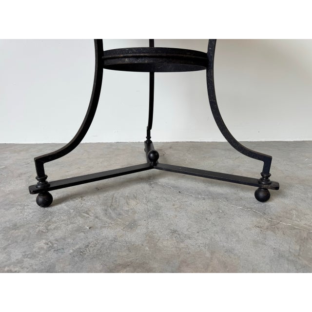 Vintage Baker Furniture Milling Road Walnut Top and Metal Accent Table For Sale - Image 12 of 12