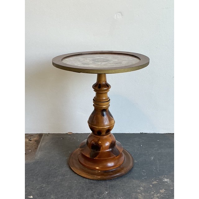 Mid-Century Modern Vintage Turned Wood Butterly Wing Table For Sale - Image 3 of 12