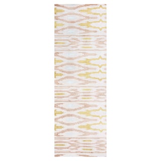 Modern Chevron Design Hand-Knotted Silk Runner by Doris Leslie Blau For Sale