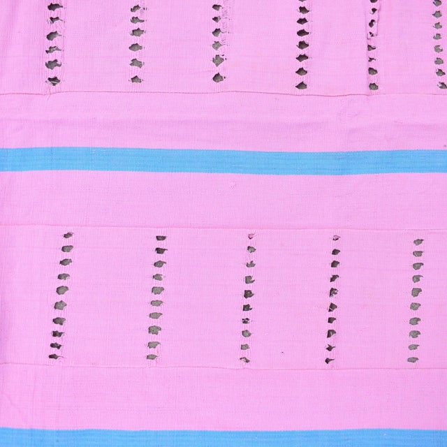 Early 20th Century Early 20th Century Yoruba Handwoven Aso Oke Textile Nigeria 78x49 Inch For Sale - Image 5 of 7