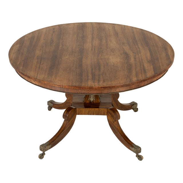 19th Century English Regency Rosewood Centre Table For Sale