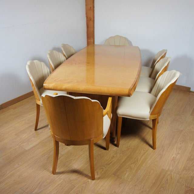 Art Deco Eight Seater Dining Suite from Hille of London, 1930s, Set of 9 For Sale - Image 14 of 16