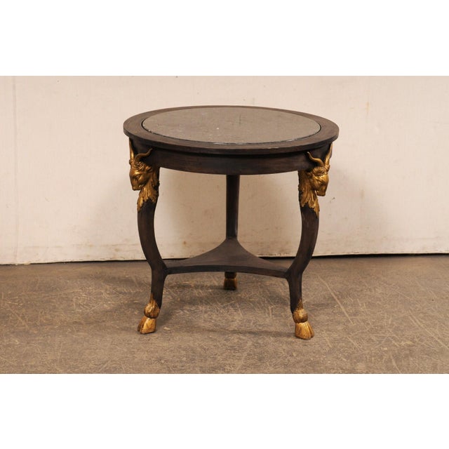 French Table w/Goat Head & Hoof Accents For Sale - Image 4 of 9