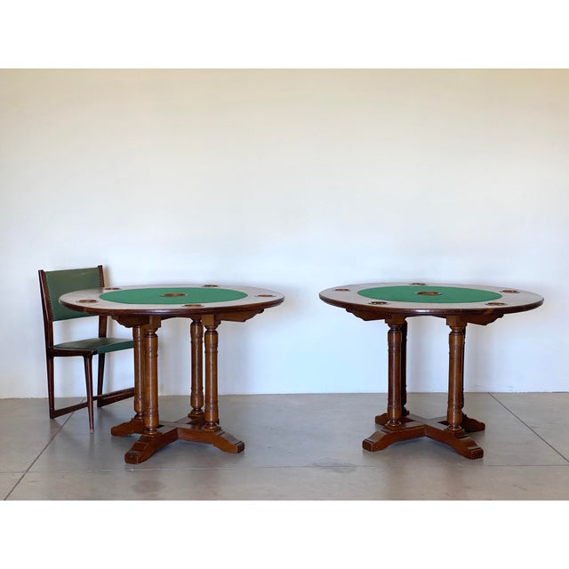 Oak Game Tables, 1940s, Set of 2 For Sale - Image 3 of 17