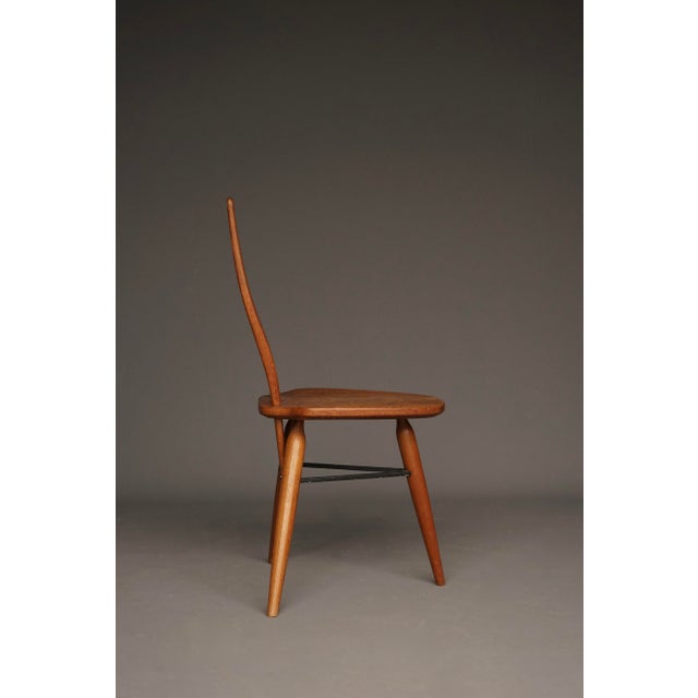 1950s Mid-Century Italian Oak Side Chair, 1950s For Sale - Image 5 of 16