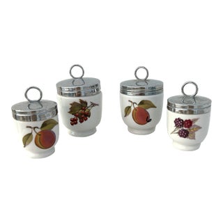Vintage Royal Worcester Evesham Egg Coddlers, Set of 4 For Sale