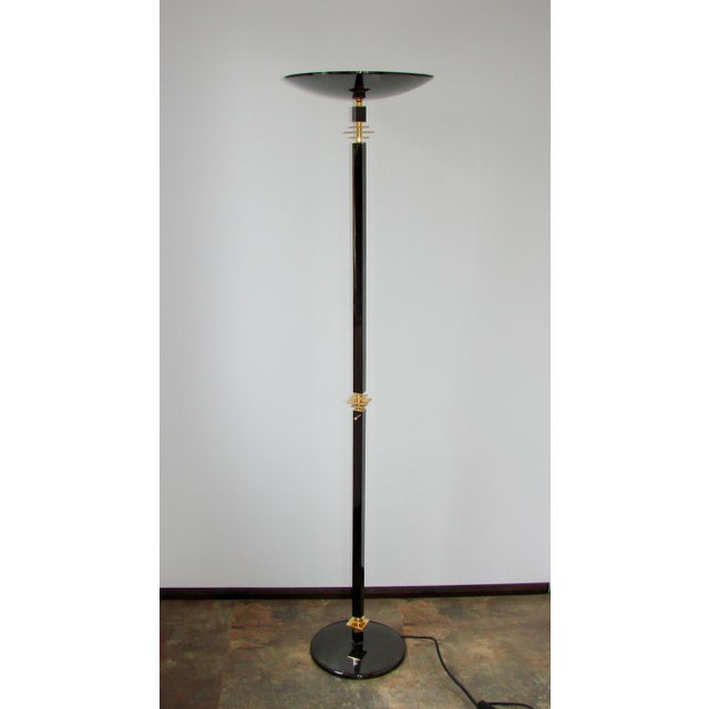 Modern Floor Lamp in Brass and Metal, 1980s For Sale - Image 4 of 10