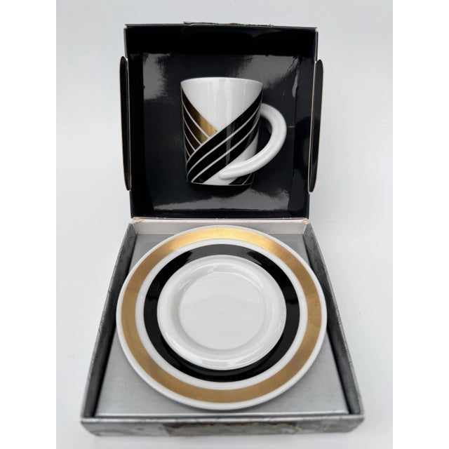 Postmodern cup and saucer set "Espresso Collector's Cup" by Ursula and Karl Scheid for Rosenthal Studio-Line, circa 1990s....