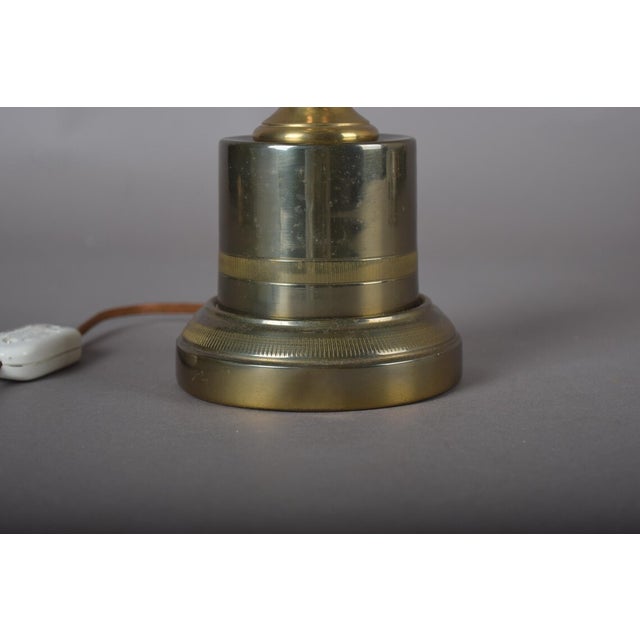 Gold Hollywood Regency Brass Palm Leaf Double Socket Table Lamp, Europe, 1960s For Sale - Image 8 of 12