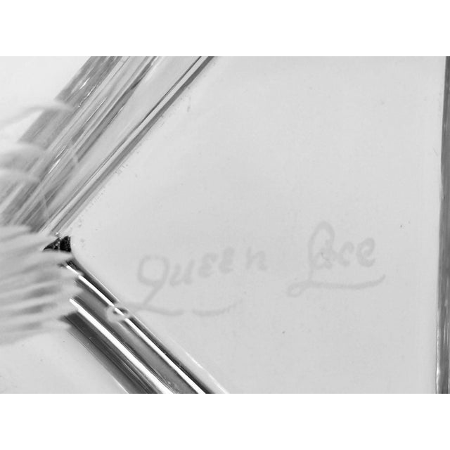 Queen Lace Cut Crystal Ashtray Trinket Dish With Etched Wild Geese, Circa 1970s For Sale - Image 14 of 15
