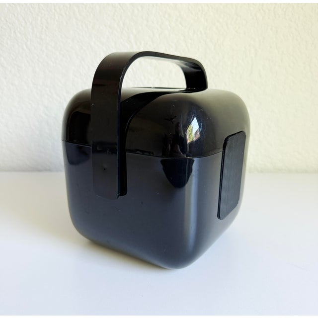 Black 1970s Guzzini Italy Ice Bucket For Sale - Image 8 of 10