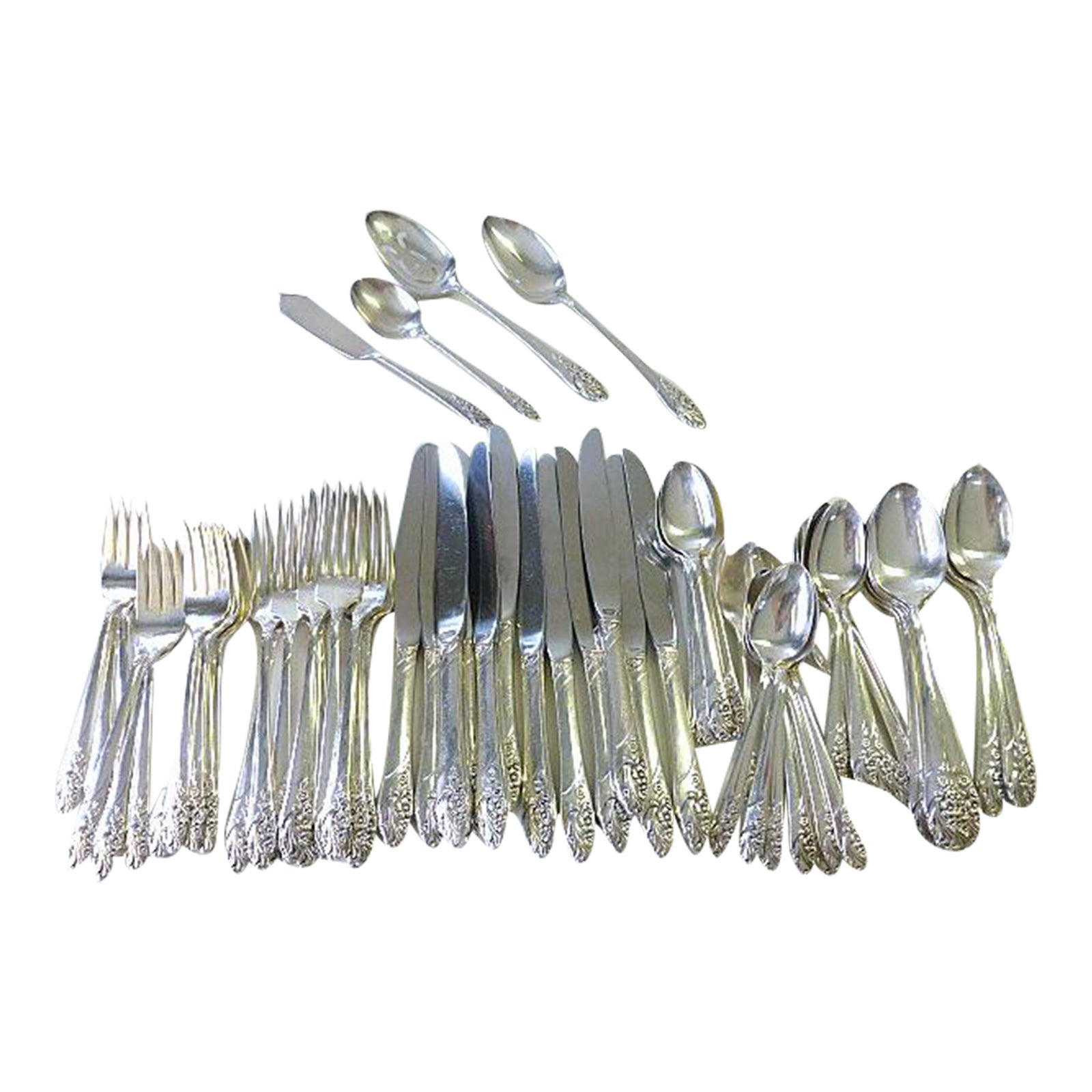 1950s Mid Century Modern Oneida Community Evening Star Silverplate