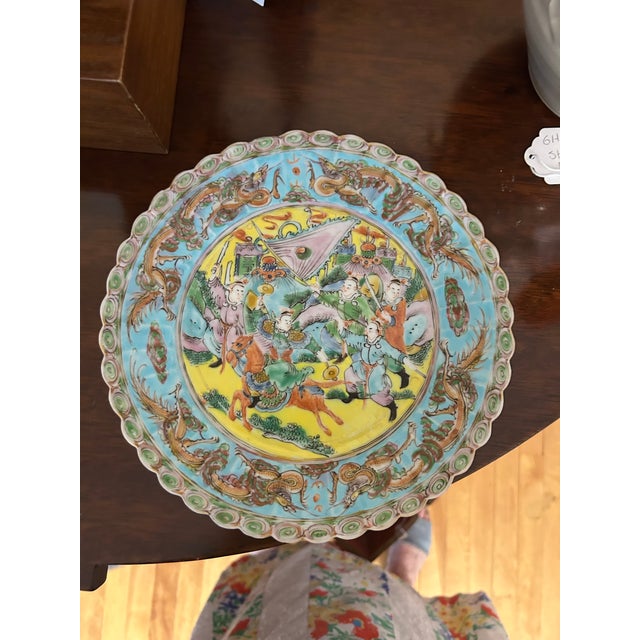 Antique Chinoiserie Wall Plate For Sale - Image 4 of 8