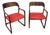 Mid-Century Wooden Traineau Chairs from Baumann, France, 1960s, Set of 2 For Sale