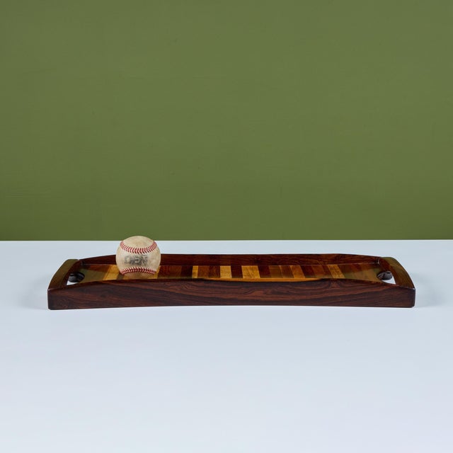 Mid-Century Modern Don Shoemaker Rectangular Cocobolo Tray for Señal For Sale - Image 3 of 14