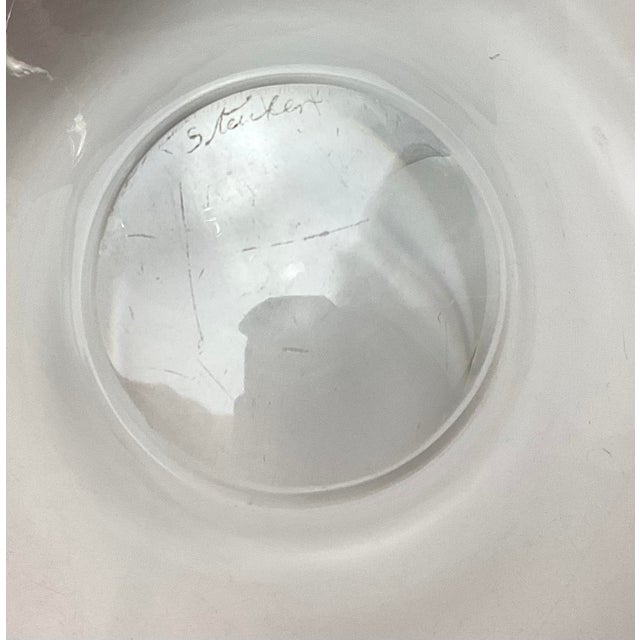 Art Nouveau Steuben 9" Round Crimped Bowl Calyx by Donald Pollard For Sale - Image 3 of 6