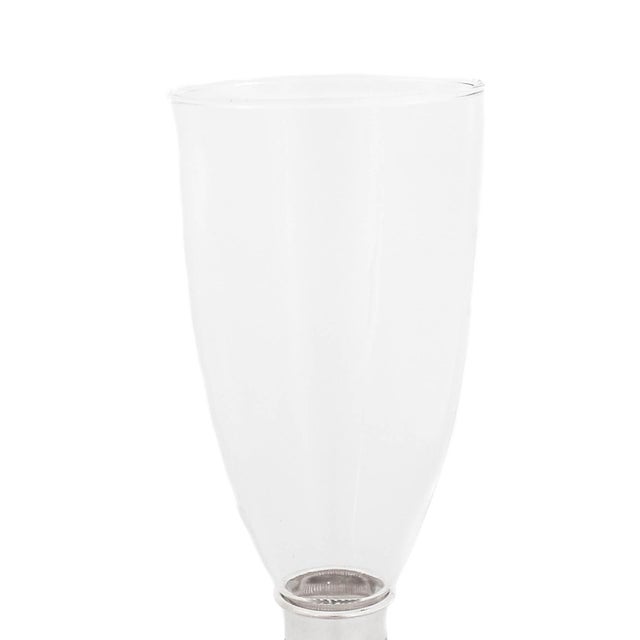 Mid-Century Modern 1940 Sterling Silver Hurricane Candlesticks - A Pair For Sale - Image 3 of 5