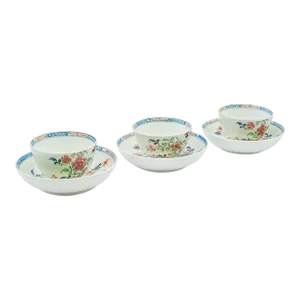 1900's Antique Trio of Small Oriental Teacups