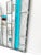 1980s Vintage Geometric Stained Glass Panel – Art Deco, Abstract Modern Window Hanging, Teal Glass Wall Decor For Sale - Image 5 of 10
