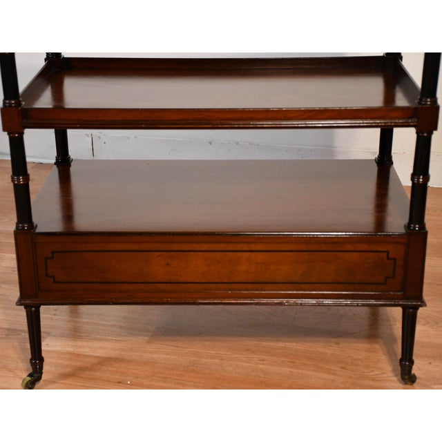 1930s Beacon Hill English Regency Mahogany Side Table / End Table For Sale - Image 14 of 15