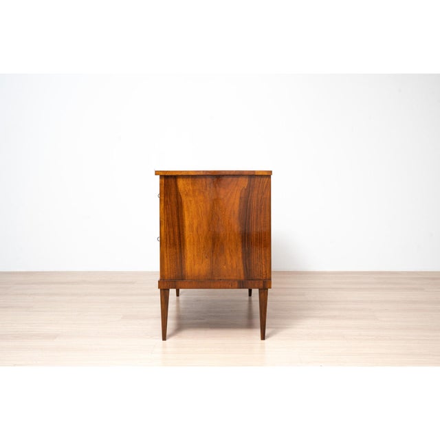 Biedermeier French Polished Walnut 2-Drawer Commode, Germany, 1850 For Sale - Image 13 of 15