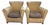 Late 20th Century Ralph Lauren Style Equestrian Club Chairs With Houndstooth Cushions, a Pair For Sale