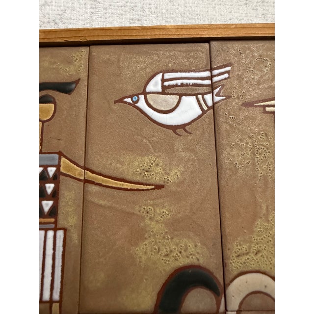 Multi-Tile Ceramic Mural Titled "Composition With Warriors" (Or "Classical Age Warriors") by the Renowned Greek Ceramist Panos Valsamakis (1900–1986). For Sale - Image 12 of 12