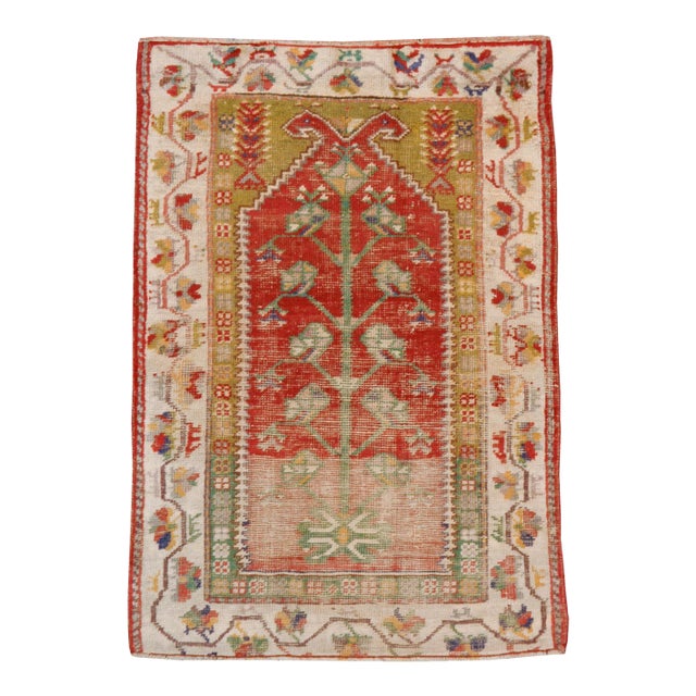 Galerie Shabab Collection Distressed Early 20th Century Turkish Oushak Rug For Sale