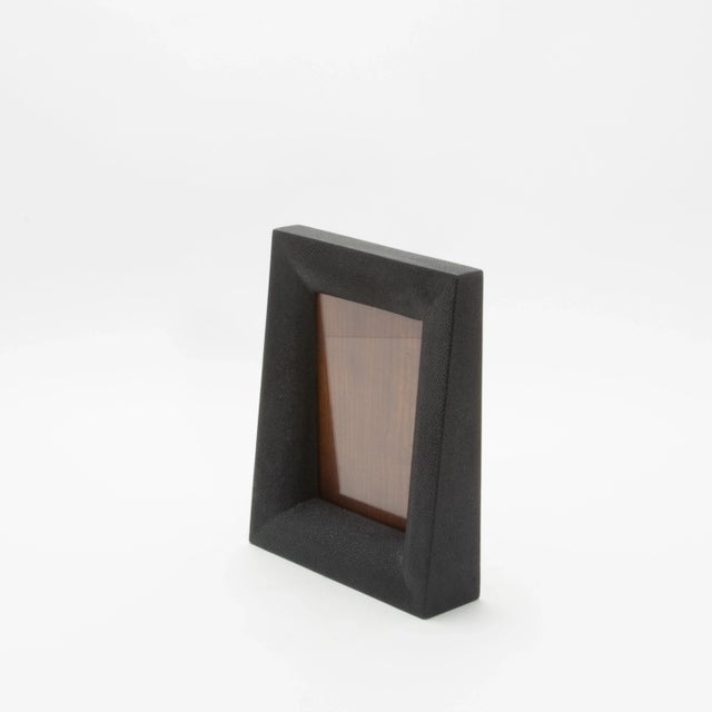 R & Y Augousti Picture Frame 5x7” in Black Shagreen by R&y Augousti For Sale - Image 4 of 8