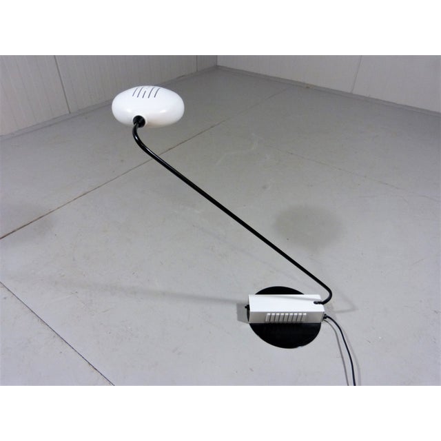 Italian Desk Lamp in White & Black, 1980s For Sale - Image 13 of 15