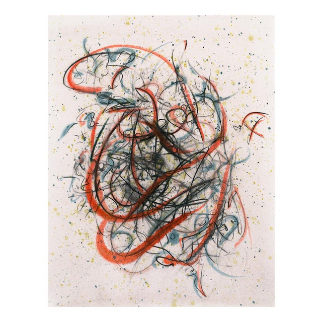 Conversation - Charcoal and Watercolor Abstract Expression, Limited Editon 15 2024 For Sale