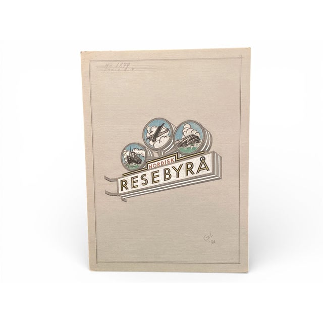 Modern Swedish Art Deco Advertising Sign Gouaches, 1930s, Set of 6 For Sale - Image 3 of 17