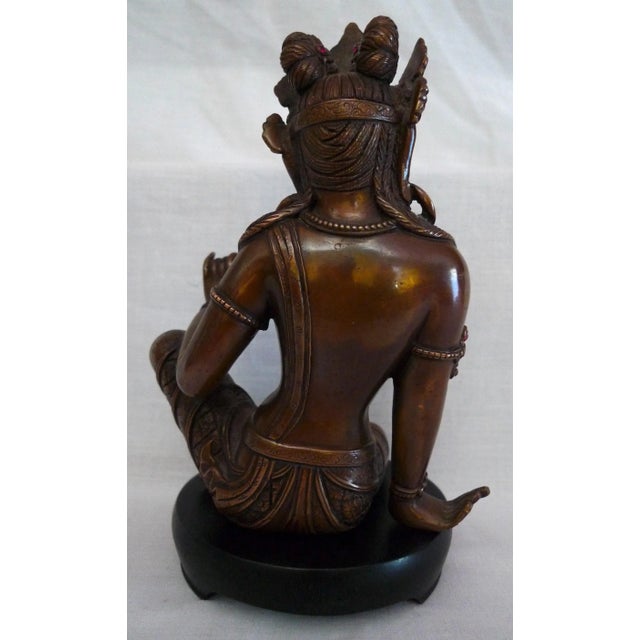 Late 20th Century Nepalese Copper Hindu Goddess Parvati Statue For Sale - Image 4 of 12