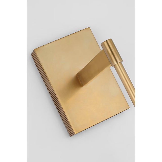 Modern Ray Booth for Visual Comfort Signature Elias 23" Sconce in Antique-Burnished Brass with Clear Glass For Sale - Image 3 of 7