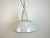 Industrial light grey enamel factory pendant light made by philips in netherlands during the 1960s. White enamel inside...