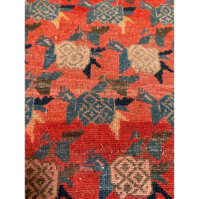 Blush 3ft 8in × 16ft Hand-Knotted Persian Runner, Vintage For Sale - Image 8 of 12