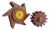 Large Antique Industrial Wooden Gear Molds, a Pair, Late 19th Century For Sale
