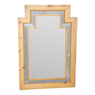 Sarreid Wood and Metal Hollywood Regency Style Mirror For Sale