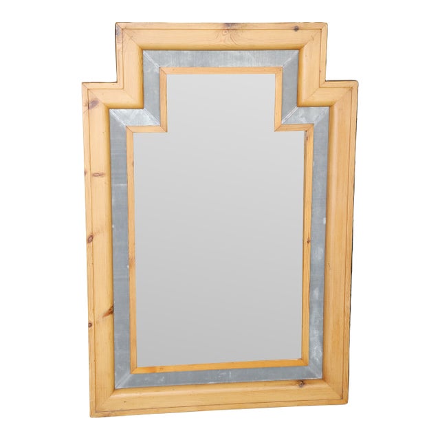 Sarreid Wood and Metal Hollywood Regency Style Mirror For Sale