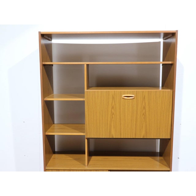 Brown Mid Century Modern Vintage Schreiber Room Divider Display Cabinet For Sale - Image 8 of 15