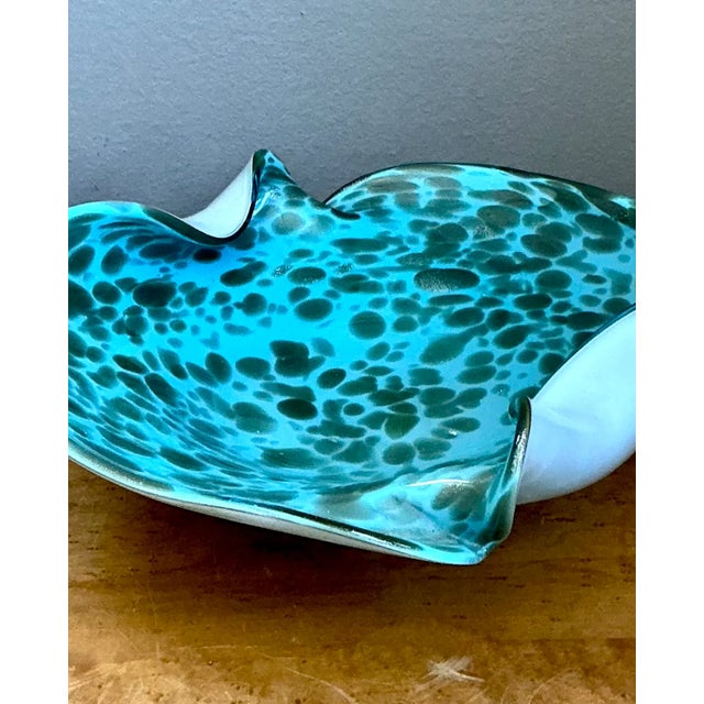 Mid-Century Modern Vintage Italian Murano Glass Bowl For Sale - Image 3 of 12